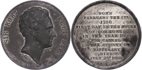 Medaillen Medaillen Ausland vor 1900
 Großbritannien, Weißmetallmedaille (Dm. ca. 45,1mm, ca. 38,15g), 1850, von Pinches, auf den Tod von Sir Robert ...