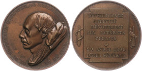 Medaillen Medaillen Ausland vor 1900
 Belgien, Bronzemedaille (Dm. ca. 46,50mm, ca. 40,74g), 1860, von A. Jouvenal, auf den Tod des Staatsministers u...