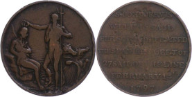 Medaillen Medaillen Ausland vor 1900
 Großbritannien, Kupfermedaille zu 1/2 Penny (Dm29mm, 10,25g), 1797, unsigniert. Av. Stehender Neptun bekrönt ei...
