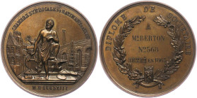 Medaillen Medaillen Ausland vor 1900
 Frankreich, Bronzemedaille (Dm. ca. 55mm, ca. 77,40g), 1863, von Schmitt und Pegit. Av: Stehende männliche Gest...