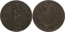 Medaillen Medaillen Ausland vor 1900
 Frankreich, Bronzemedaille (Dm. ca. 58,50mm, ca. 94,74g), 1873, von A. Dubois und H. Chapu. Av: Eine Säule bekr...