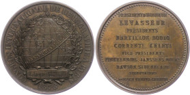 Medaillen Medaillen Ausland vor 1900
 Frankreich, Bronzemedaille (Dm. ca. 51mm, ca. 63,90g), 1878. Av: Globus darum Kranz, darum "CONGES INTERNATIONA...