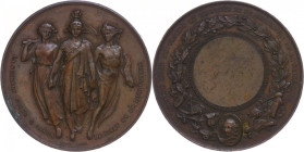 Medaillen Medaillen Ausland vor 1900
 Frankreich, Kupfermedaille (Dm. ca. 38,90, ca. 22,84g), o.J., signiert Hamel. Av: drei schwebende Gestalten von...