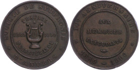 Medaillen Medaillen Ausland vor 1900
 Belgien, Kupfermedaille (Dm 39mm, 28,05 g), 1890, unsigniert. Zum 10 jährigen Jubiläum der Symphoniegesellschaf...