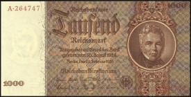 Banknoten Deutsche Reichsbanknoten 1874-1945
 Drittes Reich, 1000 Reichsmark 22.9.1936, G/A , Ro. 177, Erh. I.