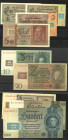 Banknoten Deutsche Reichsbanknoten 1874-1945
 Alliierte Besatzung- Sowjetische Militäradministration, Kuponausgaben zur Währungsreform 1948, 9 St: 1-...