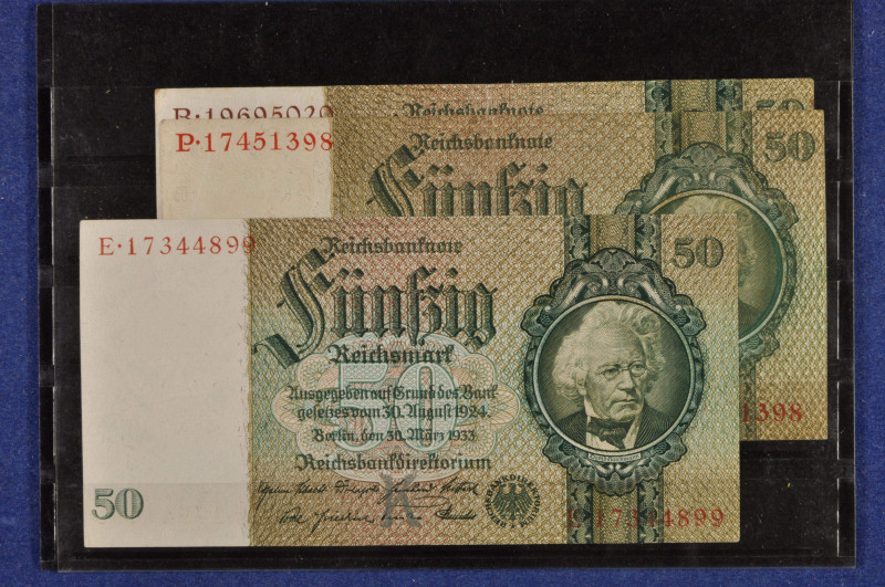 Banknoten Deutsche Reichsbanknoten 1874-1945
 Drittes Reich, 50 Reichsmark 30.3...