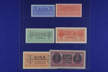 Banknoten Deutsche Reichsbanknoten 1874-1945
 Wehrmachts- und Besatzungsausgaben 2.Weltkrieg, 1939-1945, Behelfszahlungsmittel der Wehrmacht, 6 Schei...