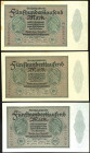 Banknoten Deutsche Reichsbanknoten 1874-1945
 3x 500.000 Mark 1.05.1923, Reichs- und Firmendruck, Ro. 87c/Serie G, 87d /Serie E und Ro. 87f/FZ AC. Er...