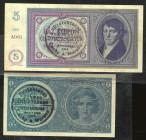 Banknoten Banknoten Deutsche Besetzung 2. Weltkrieg
 Protektorat Böhmen und Mähren, Behelfsausgaben 1940, 1 ind 5 Krone/ Koruna o. D. ( 9.2.1940-31.5...