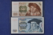 Banknoten Geldscheine Deutsche Bundesbank
 Deutsche Bundesbank, Serie BBk (Gemäldeserie) -1960, 13 St.: 5 DM 2.1.1960 Ro. 262 a-e (4 St); 10 DM 2.1.1...