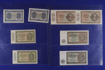 Banknoten Banknoten DDR
 Sowjetische Besatzungszone und DDR, 1948-1989, Kompletter Satz der Banknotenserie 1948 (UdSSR-Druck), insg. 13 Scheine zu 50...