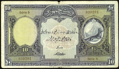Banknoten Banknoten Asien
 Türkei, 10 Livres Turques, AH 1341 (1926) Druck: TDLR, London. Pick 121a, Erh. III.