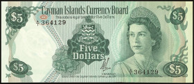 Banknoten Banknoten Mittelamerika und Karibikregion
 Cayman-Inseln, Cayman Islands Currency Board, 1 und 5 Dollars, 1971, P- 1b und 2a, unc. Erh. I- ...