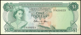 Banknoten Banknoten Mittelamerika und Karibikregion
 Bahamas, The Central Bank of the Bahamas, 1 Dollar 1974, P-35b, Erh. I.