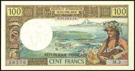 Banknoten Banknoten Australien und Ozeanien
 Neukaledonien, Noumea, 100 Francs o. D. (1973), Sig. 1. P. 63b, Erh. I.