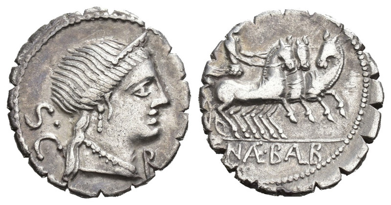 REPÚBLICA ROMANA. NAEVIA. C. Naevius Balbus. Denario serratus. Roma (79 a.C.). A...