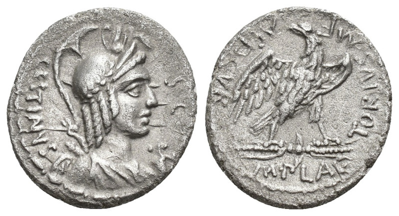 REPÚBLICA ROMANA. PLAETORIA. M. Plaetorius Cestianus. Denario. Roma (67 a.C.). A...