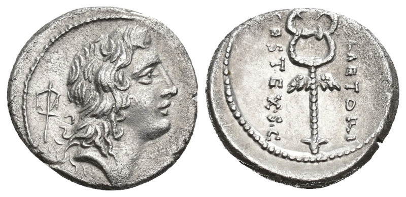 REPÚBLICA ROMANA. PLAETORIA. M. Plaetorius Cestianus. Denario. Roma (69 a.C.). A...