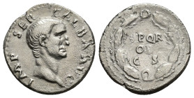 IMPERIO ROMANO. GALBA. Denario. Roma (68-69 d.C.). A/ Cabeza a der.; IMP SER GALBA AVG. R/ Corona cívica rodeando SPQR/OB/ C S. AR 3,04 g. 18,94 mm. R...