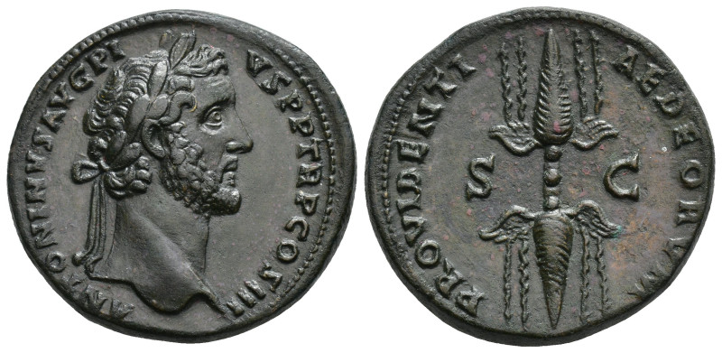 IMPERIO ROMANO. ANTONINO PÍO. Sestercio. Roma (140-144). A/ Cabeza laureada a de...