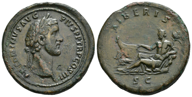 IMPERIO ROMANO. ANTONINO PÍO. Sestercio. Roma (140-144). A/ Cabeza laureada a de...