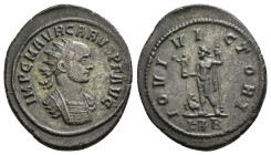 IMPERIO ROMANO. CARO. Antoniniano. Roma (282-283). A/ Busto radiado y acorazado a der.; IMP C M AVR CARVS P F AVG. R/ Júpiter a izq.; IOVI VICTORI. -/...