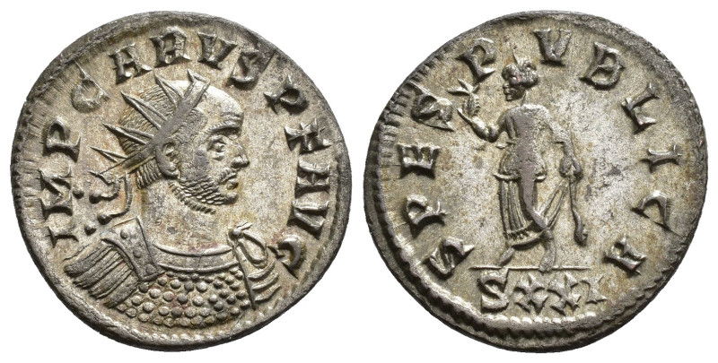 IMPERIO ROMANO. CARO. Antoniniano. Ticinum (282-283). A/ Busto radiado y acoraza...