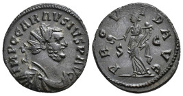 IMPERIO ROMANO. CARAUSIO. Antoniniano. Camulodunum (286-293). A/ Busto radiado, drapeado y acorazado a der.; IMP C CARAVSIVS P AVG. R/ Providentia a i...