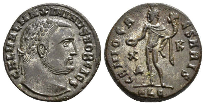 IMPERIO ROMANO. MAXIMINO DAYA. Follis. Alejandría (308). A/ Cabeza laureada a de...