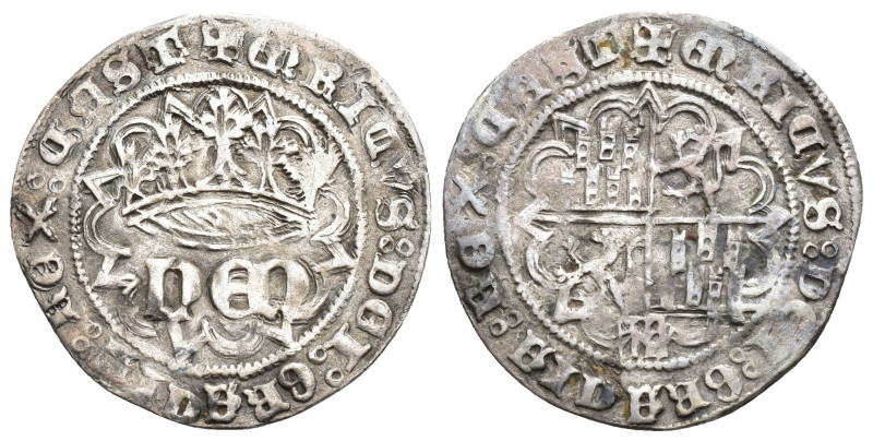 REINOS DE CASTILLA Y LEÓN. ENRIQUE IV. Real. Segovia. AR 3,28 g. 26,77 mm. III-N...