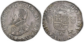 FELIPE II. Escudo Felipe. 1573. Amberes. AR 34,05 g. 42,42 mm. Vanhoudt-298AN. MBC.