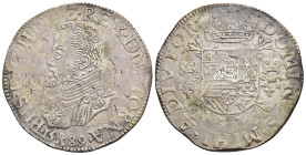 FELIPE II. Escudo Felipe. 1589. Tournai. AR 34,22 g. 41,74 mm. Vanhoudt-362TO. Leve plata agria. MBC.