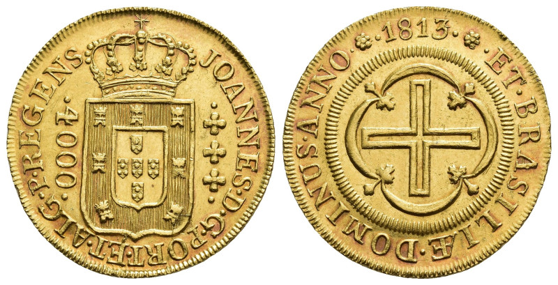 MONEDA EXTRANJERA. BRASIL. Juan VI. 4000 reis. 1813. Río de Janeiro. AU 8,02 g. ...