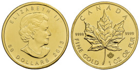 MONEDA EXTRANJERA. CANADÁ. 50 dólares. 2013. AU 31,19 g. 30,1 mm. Prueba.