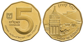 MONEDA EXTRANJERA. ISRAEL. 5 sheqalim. 1984. AU 8,63 g. 21,4 mm. KM-142. Prueba.