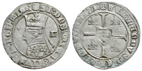 MONEDA EXTRANJERA. PORTUGAL. Fernando I. Barbuda (28 dineros). Lisboa. AR 4,19 g. 27,01 mm. Gomes-33.2. MBC/MBC+.