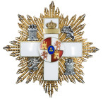 MEDALLAS Y CONDECORACIONES. Francisco Franco. Orden del Mérito Militar. Gran Cruz con distintivo blanco. 70,5 x 70,5 mm. Guerra-126. EBC.