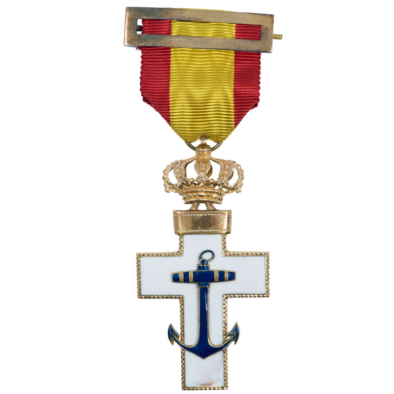 MEDALLAS Y CONDECORACIONES. Francisco Franco. Orden del Mérito Naval. Cruz de Pr...
