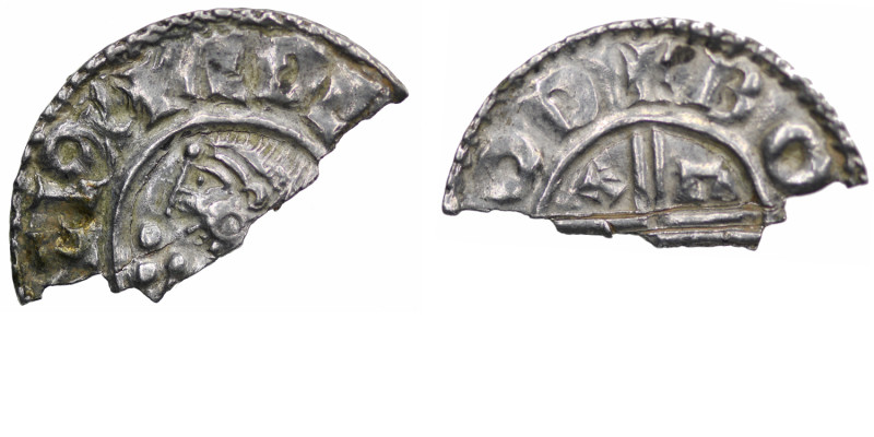 England. Aethelred II. 978-1016. AR Half Penny (10mm, 0.64g). Crux type (BMC iii...