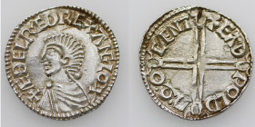 England. Aethelred II. 978-1016. AR Penny (19mm, 1.59g, 12h). Long Cross type (BMC IVa, Hild. D). Canterbury mint; moneyer Eadweald. Struck circa 997-...