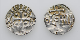 Germany. Cologne. Heinrich II 1002-1014. AR Denar (17mm, 1.41g). Cologne mint. HEINR[I]C[HVS R]EX, cross with pellets in each angle / S / [C]OLONII / ...
