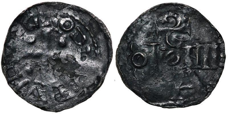 Germany. Cologne. Otto III 1000-1030. AR Half Denar (20mm, 1.43). Cologne mint. ...