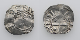 Germany. Saxony. Konrad II 1024-1039. AR Denar (17mm, 1.30g). Dortmund mint. [__]ECO[__]R[__], head right / CERV[_]A [__] (retrograde), cross with pel...