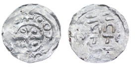 Germany. Swabia. Esslingen. Otto I - Otto III 936 - 1002. AR Denar (17mm, 0.73g). •OTTO •[SI⸪C+], cross with pellet in each angle / OTTO, cross writte...