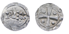 The Netherlands. Deventer. Heinrich II 1002-1014. AR Denar (16mm, 1.12g). Deventer mint. REX / Cross with pellets in each angle. Ilisch 1.5. Very Fine...
