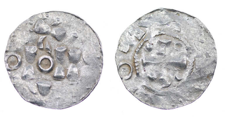 The Netherlands. Nijmegen-Tiel. Ca 995-1000. AR Denar (17mm, 0.75g). Unknown min...