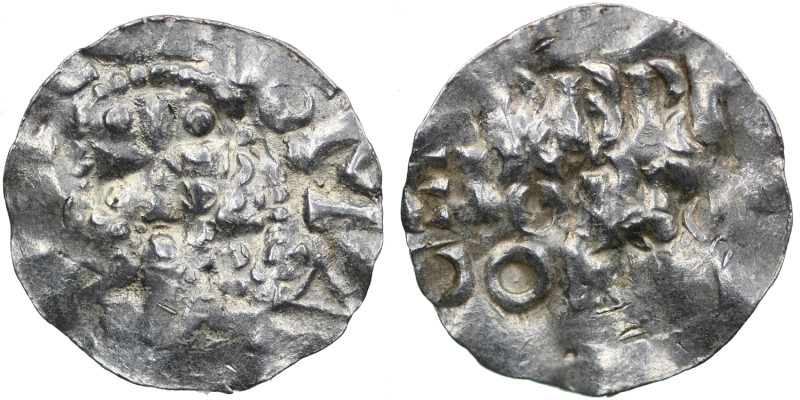 The Netherlands. Friesland. Wichmann III 994-1016. AR Denar (18mm, 0.82g). Uncer...
