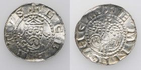 The Netherlands. Friesland. Ekbert II 1068-1077. AR Denar (18mm, 0.72g). Emnighem mint. +ECBERTVS, crowned bearded bust facing / +EMNIGHEM, two adjace...