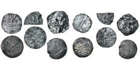 Lot of 6 European denars from 10-11th century. Sold as is. No returns.